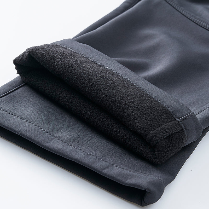 Men's Fashion Comfortable Stretch Pants Autumn Winter Fleece Warm Casual Overalls Outdoor Climb Mountains Breathable Trousers