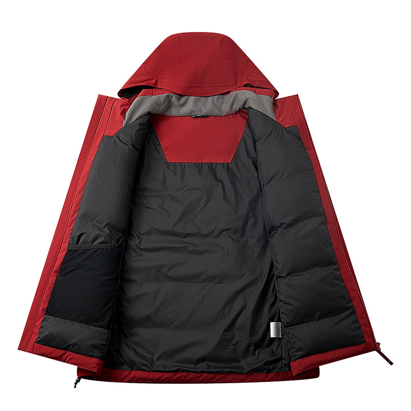 Men Fashion Down Jacket Autumn Winter Stand Collar Windproof Warm Puffer Coat High Quality Outdoor Hiking Sport Outerwear