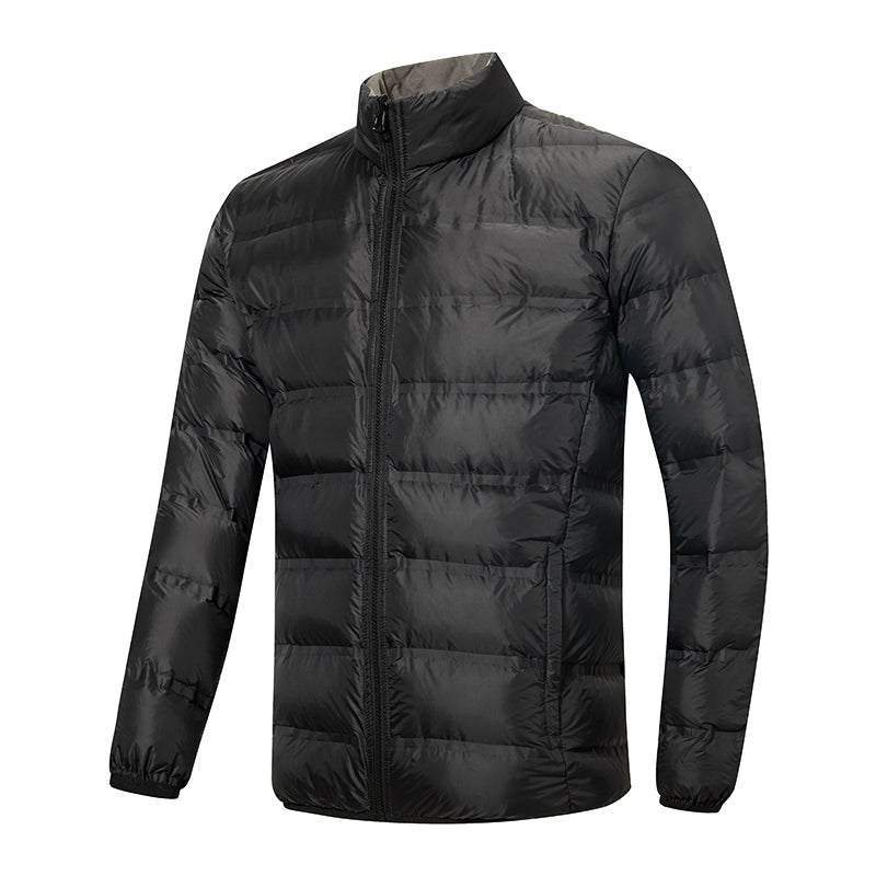 Men 3 In 1 Fashion Down Jacket Autumn Winter Warm Inner Lining Down Coat Outdoor Sports Stand Collar Windproof Puffer Outerwear