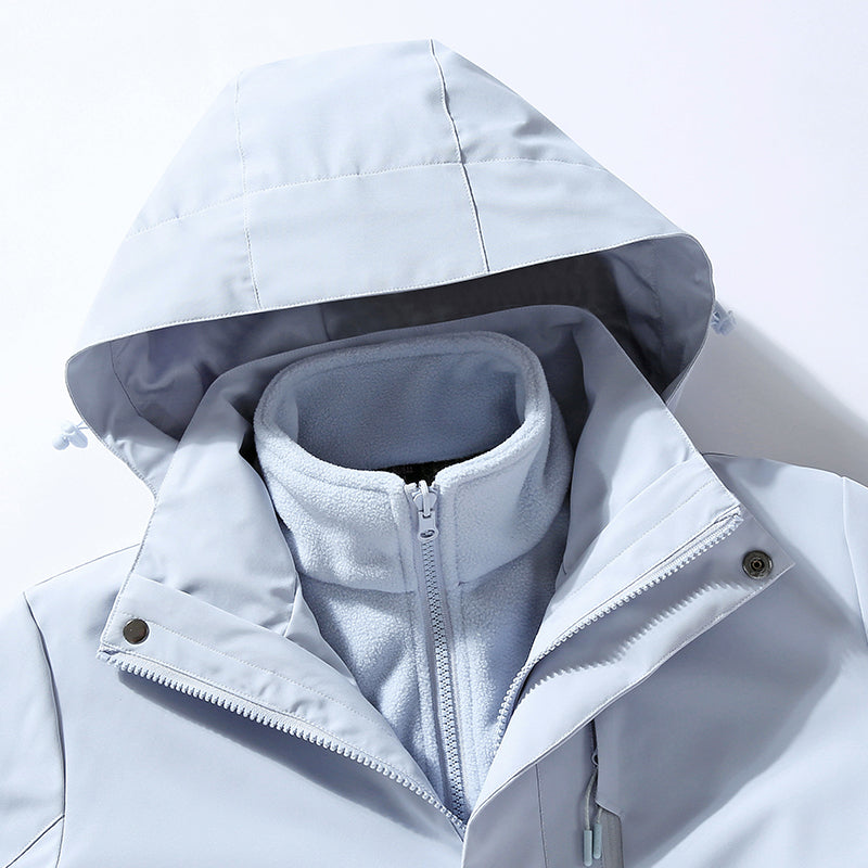 Unisex Outdoor Sports 3 In 1 Jacket Autumn Winter Fleece Warm Inner Lining Coat Men/Women Travel Hiking Leisure Outerwear