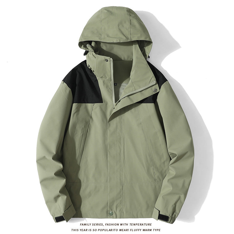 Unisex Fashion Waterproof Jacket Men/Women Windproof Thin Outerwear Outdoor Windbreaker Hiking Camping Raincoat with Hood