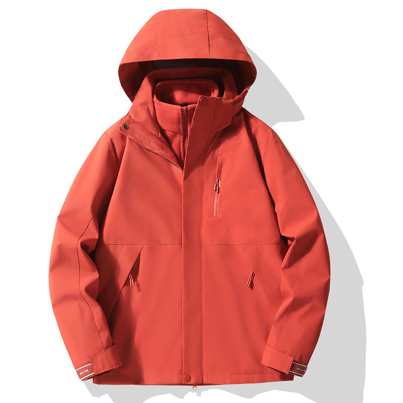 Unisex Outdoor Sports 3 In 1 Jacket Autumn Winter Fleece Warm Inner Lining Coat Men/Women Travel Hiking Leisure Outerwear