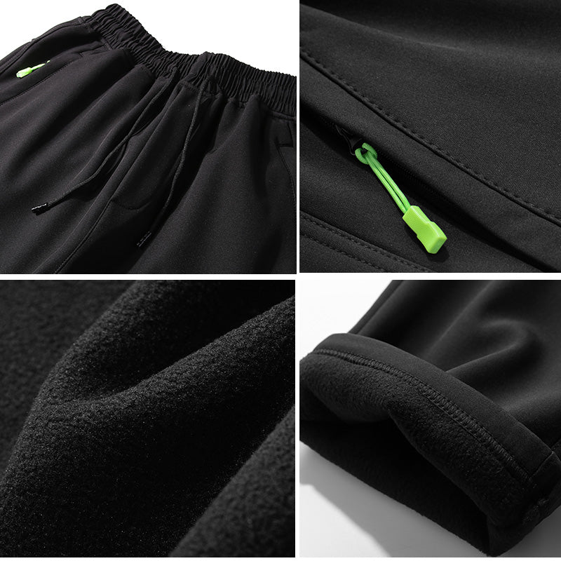 Unisex Autumn Winter Fleece Warm Casual Overalls Men/Women HIking Outdoor Sports Trouser Stretch Cosy Fabric Comfortable Pants