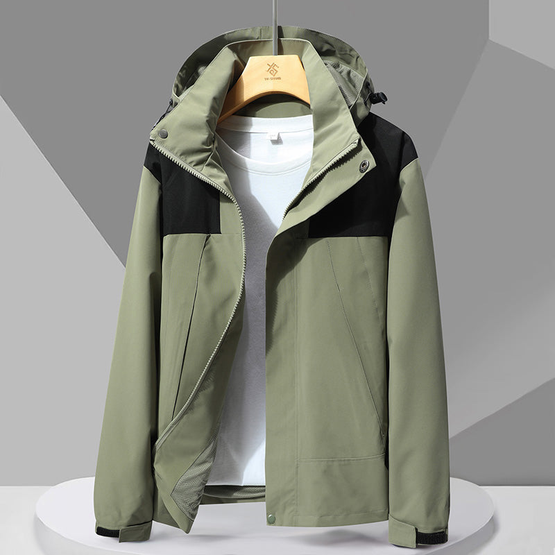 Unisex Fashion Waterproof Jacket Men/Women Windproof Thin Outerwear Outdoor Windbreaker Hiking Camping Raincoat with Hood