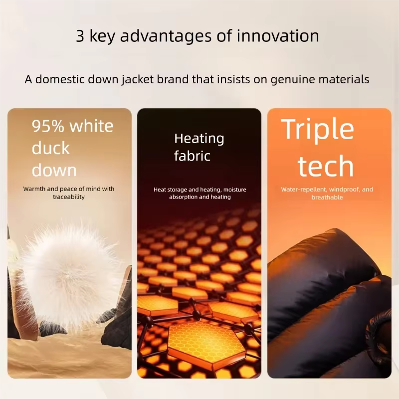 Women Casual Down Jacket Filled with 95% white Duck Down Warm Puffer Coat Outdoor Fashion Outerwear for Cold Weather Streetwear