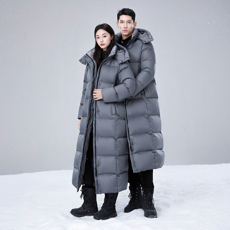 Unisex Fashion Thick Down Jacket White Duck Down Warm Loose Outerwear High Quality Men/Women Winter Leisure Puffer Coat