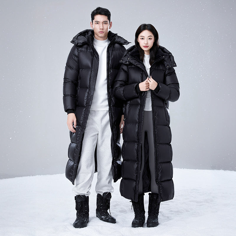 Unisex Fashion Thick Down Jacket White Duck Down Warm Loose Outerwear High Quality Men/Women Winter Leisure Puffer Coat