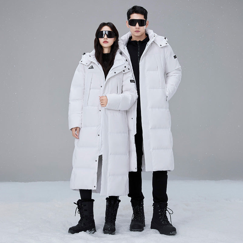 Unisex Fashion Thick Down Jacket White Duck Down Warm Loose Outerwear High Quality Men/Women Winter Leisure Puffer Coat