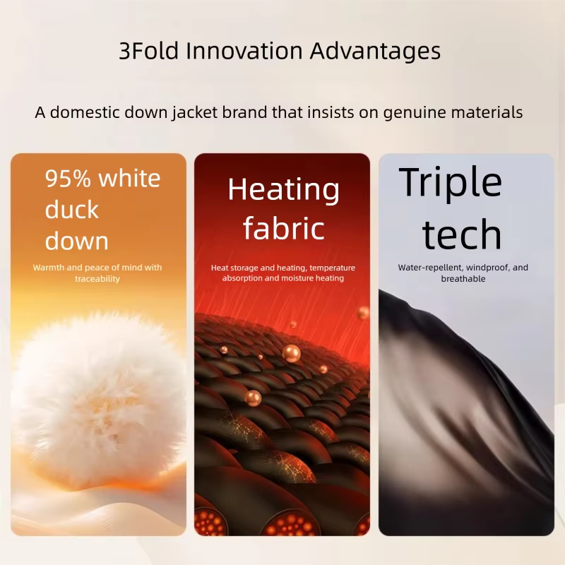 Women Thick Warm Long Down Jacket White Duck Down Loose Outerwear Winter Outdoor Puffer Coat Casual for Cold Weather Streetwear