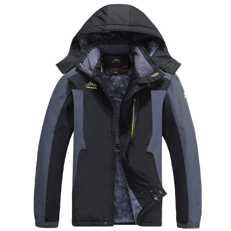 Men's Plush Warmth Fashion Jacket Autumn Winter Travel Sports  Comfortable Coat Outdoor Mountaineering Ski Breathable Outerwear