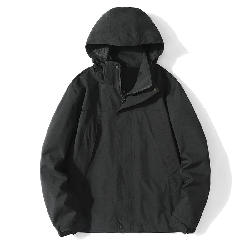 Unisex Fashion Waterproof Jacket Men/Women Windproof Thin Outerwear Outdoor Windbreaker Hiking Camping Raincoat with Hood