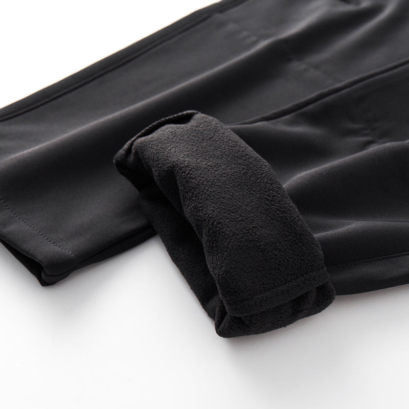 Men's Autumn Winter Fleece Warm Casual Pants Business Slim Fashion Suit Pants Stretch Cosy Fabric Comfortable Long Pants