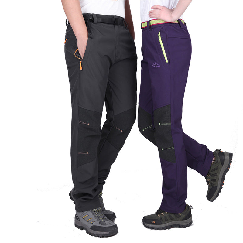 Men's Autumn Winter Fleece Warm Long Pants Thick Comfortable Casual Overalls Outdoor Sports Waterproof Softshell Trousers