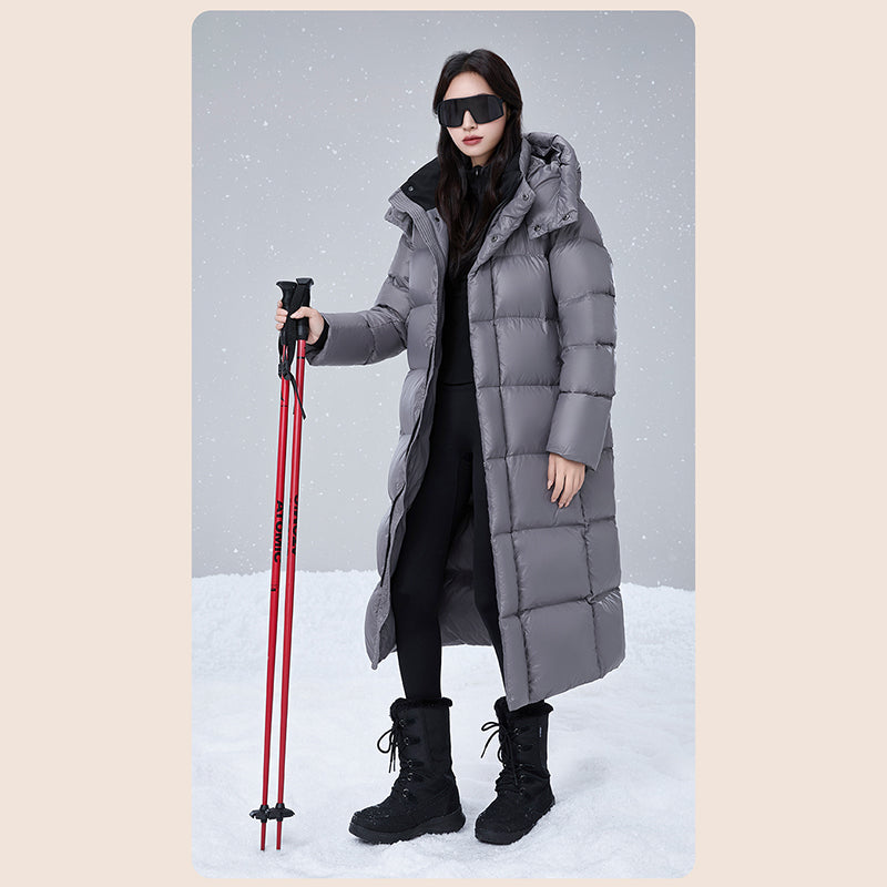 Unisex Leisure Loose Long Down Jacket White Duck Down Fashion Outerwear Men/Women Winter Outdoor Thick Warm Puffer Coat Hooded