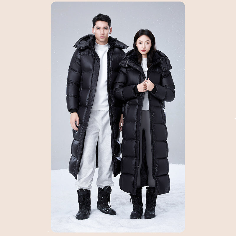 Unisex Fashion Thick Down Jacket White Duck Down Warm Loose Outerwear High Quality Men/Women Winter Leisure Puffer Coat