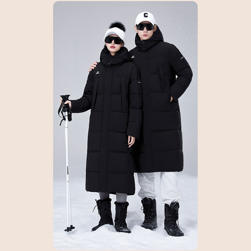 Unisex Fashion Thick Down Jacket White Duck Down Warm Loose Outerwear High Quality Men/Women Winter Leisure Puffer Coat