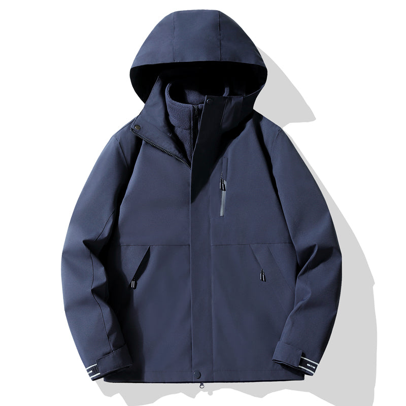 Unisex Outdoor Sports 3 In 1 Jacket Autumn Winter Fleece Warm Inner Lining Coat Men/Women Travel Hiking Leisure Outerwear