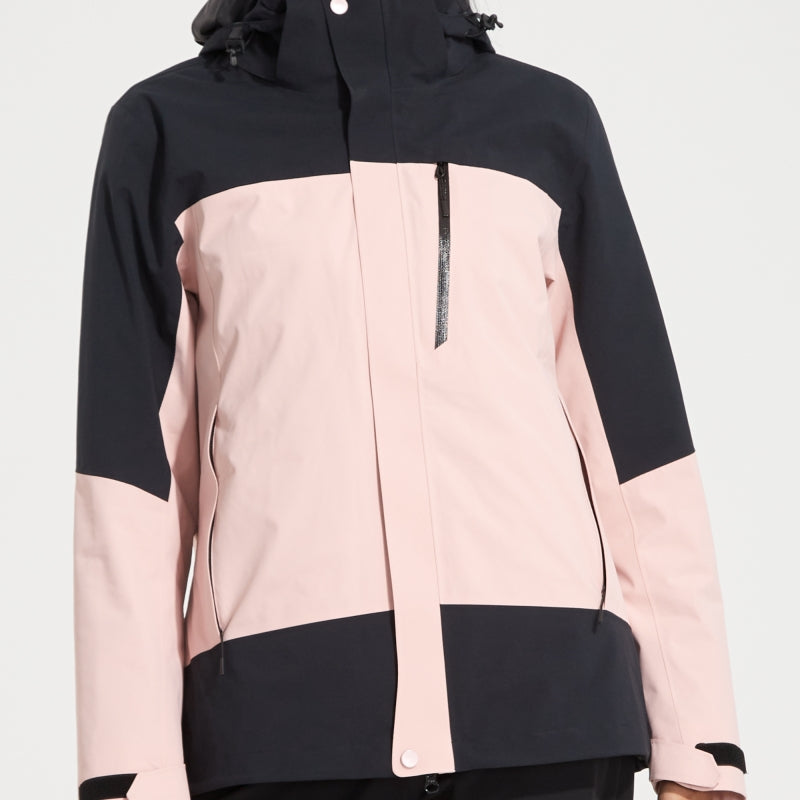 Women 3 In 1 Leisure Down Jacket Autumn Winter Warm Inner Lining Down Coat Outdoor Ski Sports Stand Collar Windproof Outerwear