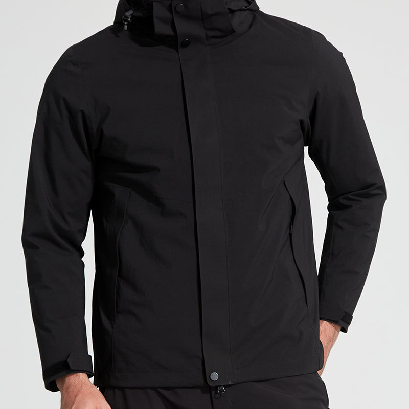 Men 3 In 1 Casual Down Jacket Outdoor Ski Sports Soft Comfortable Puffer Outerwear Autumn Winter Warm Inner Lining Down Coat