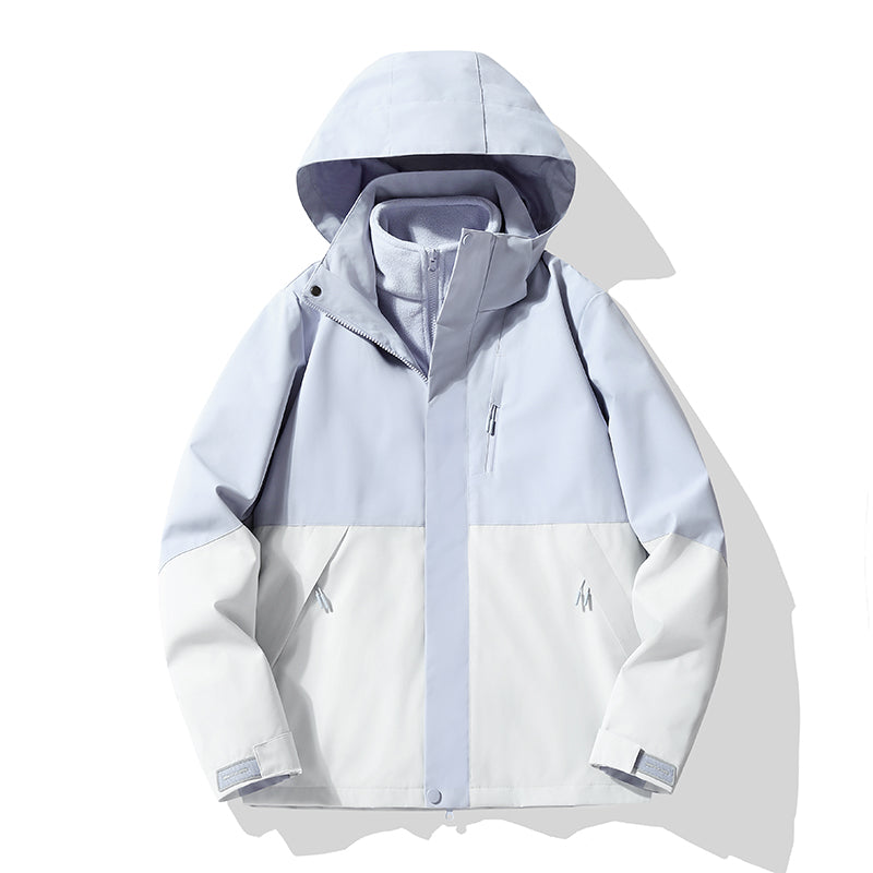 Women 3 In 1 Sports Jacket Autumn Winter Warm Inner Lining Windproof Outerwear Outdoor Travel Breathable Waterproof Fashion Coat