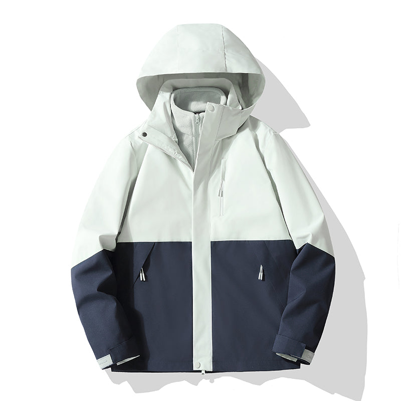 Women 3 In 1 Sports Jacket Autumn Winter Warm Inner Lining Windproof Outerwear Outdoor Travel Breathable Waterproof Fashion Coat