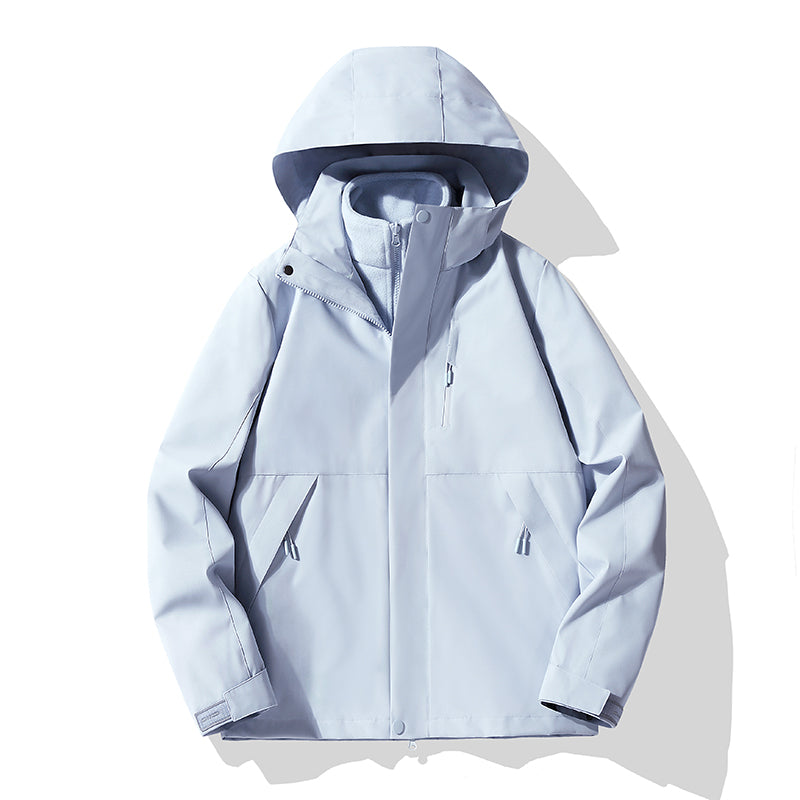 Unisex Outdoor Sports 3 In 1 Jacket Autumn Winter Fleece Warm Inner Lining Coat Men/Women Travel Hiking Leisure Outerwear