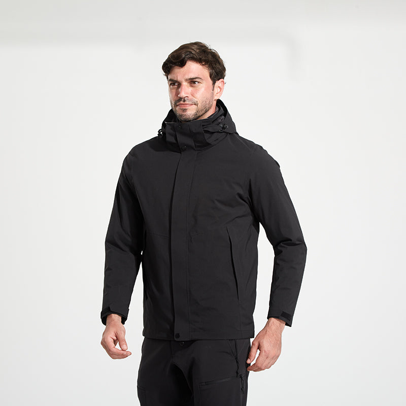 Men 3 In 1 Casual Down Jacket Outdoor Ski Sports Soft Comfortable Puffer Outerwear Autumn Winter Warm Inner Lining Down Coat