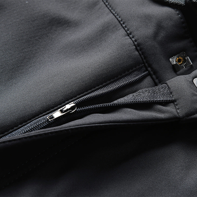 Men's Autumn Winter Fleece Warm Long Pants Thick Comfortable Casual Overalls Outdoor Sports Waterproof Softshell Trousers