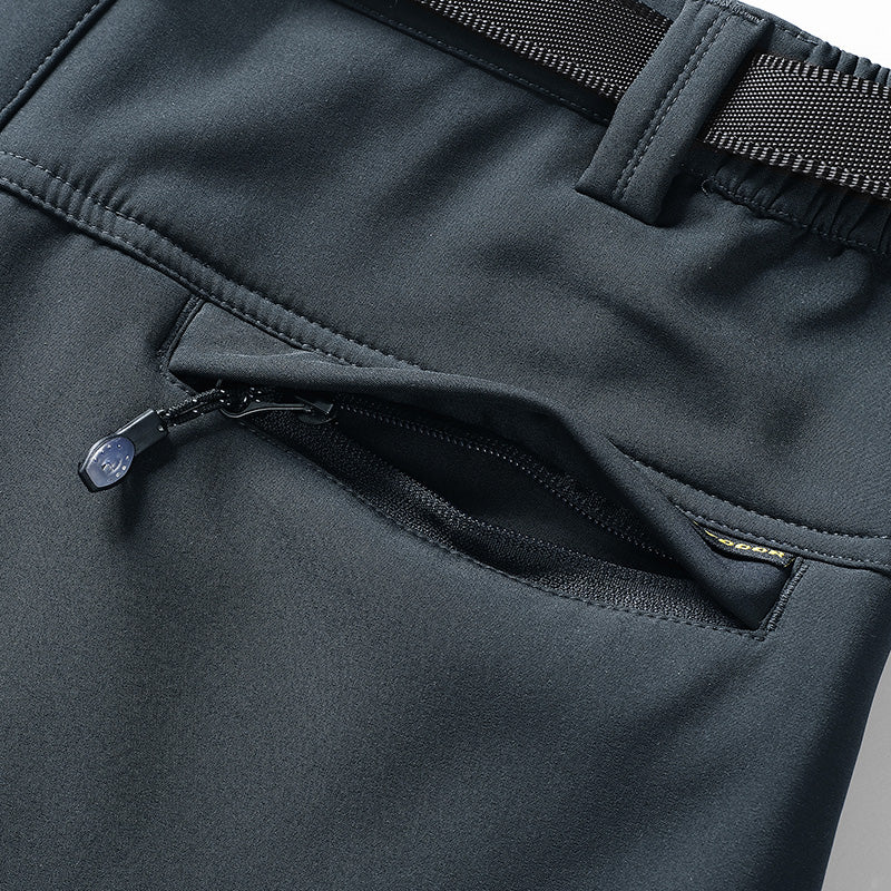 Men's Fashion Comfortable Stretch Pants Autumn Winter Fleece Warm Casual Overalls Outdoor Climb Mountains Breathable Trousers