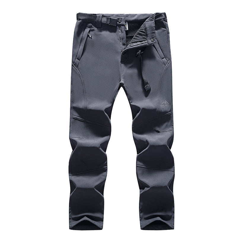 Men's Fashion Comfortable Stretch Pants Autumn Winter Fleece Warm Casual Overalls Outdoor Climb Mountains Breathable Trousers