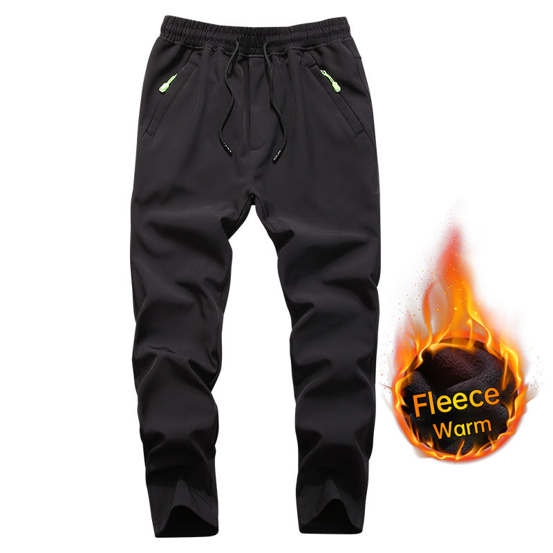 Unisex Autumn Winter Fleece Warm Casual Overalls Men/Women HIking Outdoor Sports Trouser Stretch Cosy Fabric Comfortable Pants