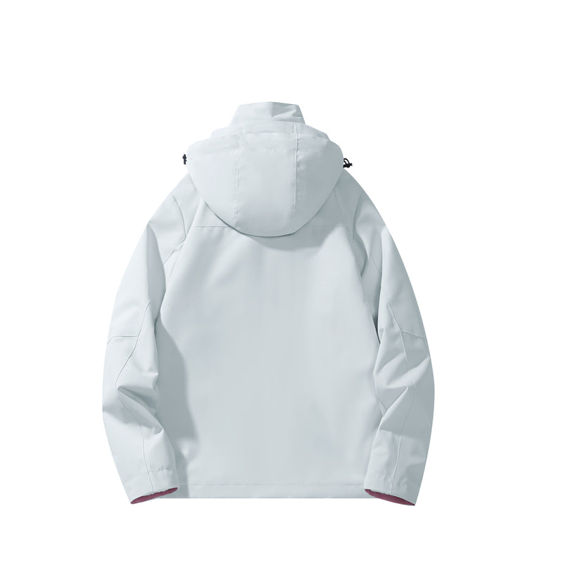 Women Fashion 3 In 1 Fleece Jacket Autumn Winter Warm Inner Lining Outerwear Outdoor Hiking Camping Sports Detachable Hat Coat