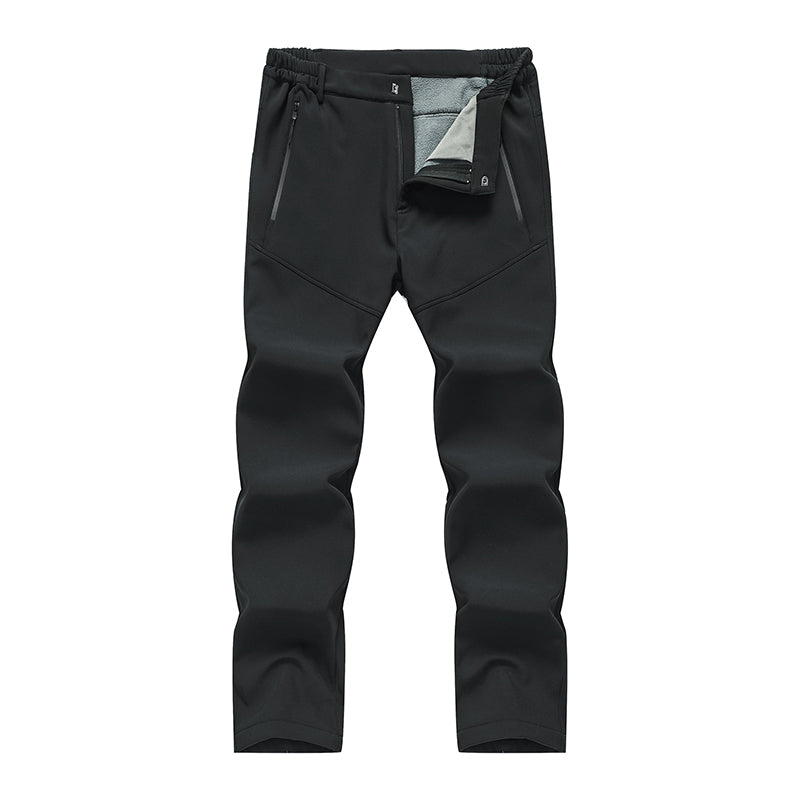 Men Autumn Winter Fleece Warm Casual Overalls Outdoor Sport Stretch Breathable Trousers Soft Comfortable Fabric Long Pants