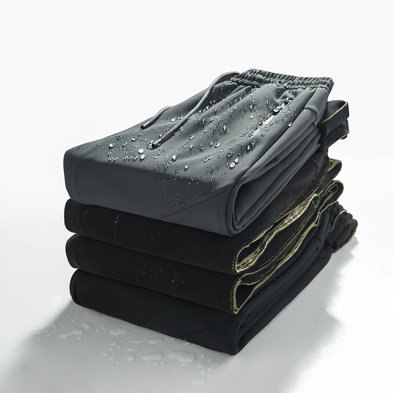 Men Autumn Winter Fleece Warm Casual Overalls Outdoor Skiing Running Sports Trouser Windproof Waterproof Comfortable Long Pants