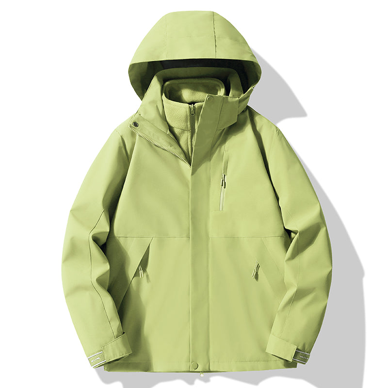 Unisex Outdoor Sports 3 In 1 Jacket Autumn Winter Fleece Warm Inner Lining Coat Men/Women Travel Hiking Leisure Outerwear