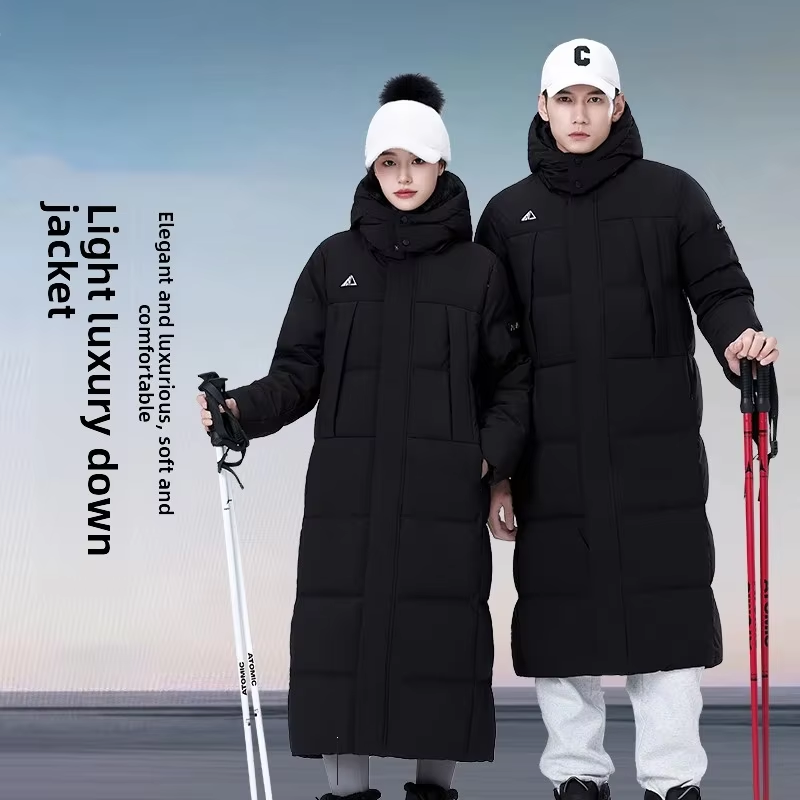 Unisex Fashion Thick Down Jacket White Duck Down Warm Loose Outerwear High Quality Men/Women Winter Leisure Puffer Coat