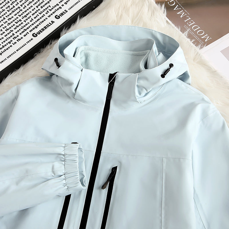 Unisex Outdoor Sports 3 In 1 Jacket Autumn Winter Plush Warm Inner Lining Coat Men/Women Windproof Skiing Snowboarding Outerwea