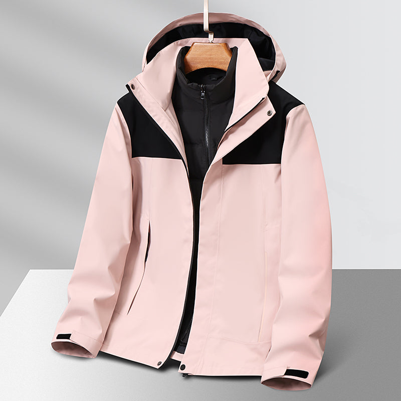 Unisex Autumn Winter 3 In 1 Jacket Outdoor Ski Sports Fashion Coat Men/Women Plush Warm Inner Lining Breathable Outerwear