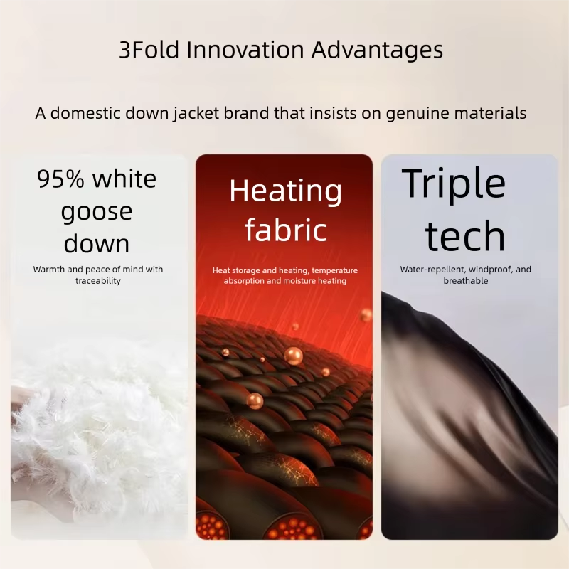 Women Thick Warm Loose Down Jacket White Duck Down Fashion Outerwear Hooded Winter Outdoor Windproof Leisure Long Puffer Coat